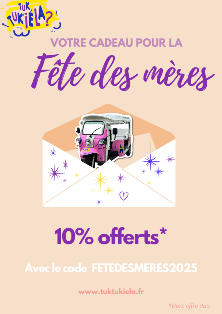 Offrez une visite de la ville d'Angers en tuk-tuk électrique